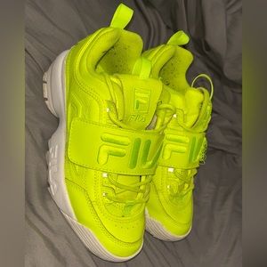 Neon Filas shoes